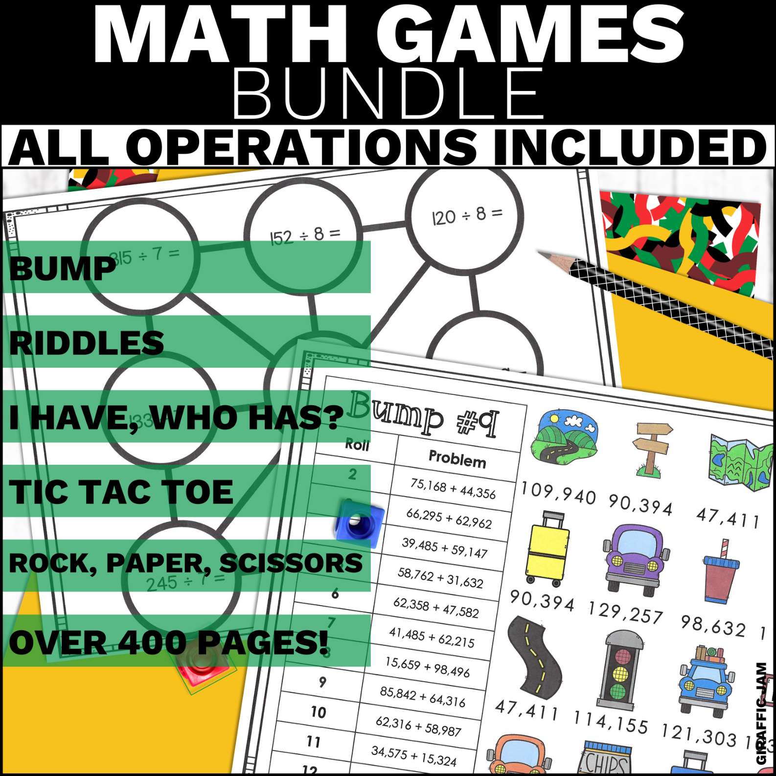 All Operations Math Bundle Of Activities And Games For 4th Grade Math All Operations Math Bundle Of Activities And Games For 4th Grade Math