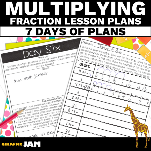 4th Grade Math Multiplying Fraction Lesson Plans to Teach Your Fraction Unit