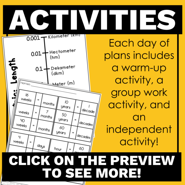 4th Grade Math Converting Measurements Lesson Plans to Teach A Measurement Unit - Image 4