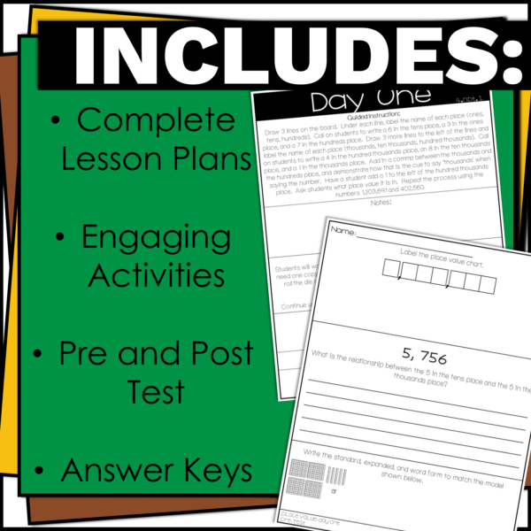 4th Grade Math Place Value Lesson Plans to Teach a Place Value Unit - Image 2