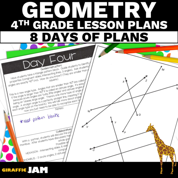 4th Grade Math Geometry Lesson Plans to Teach Your Geometry Unit