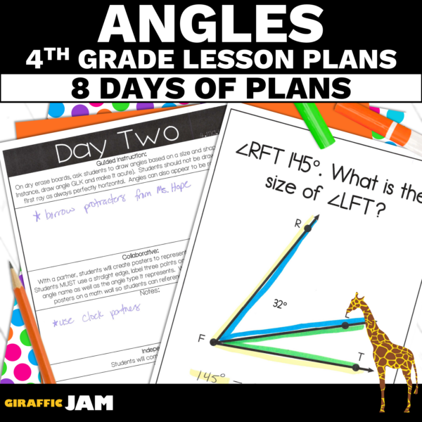 4th Grade Math Angle Measurement Lesson Plans to Teach Your Geometry Unit