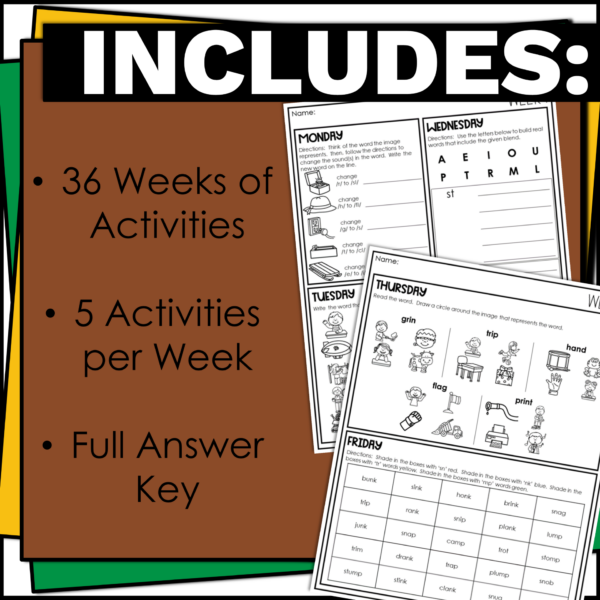 Daily Phonics Activities to Practice Decoding Blends Phonics Worksheets - Image 2