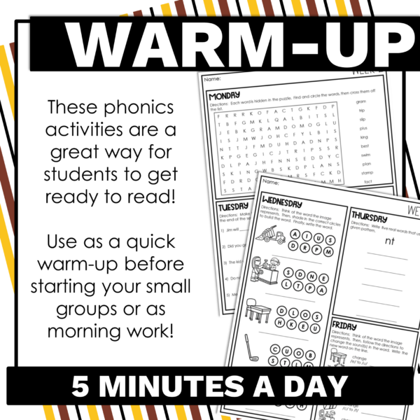 Daily Phonics Activities to Practice Decoding Blends Phonics Worksheets - Image 3