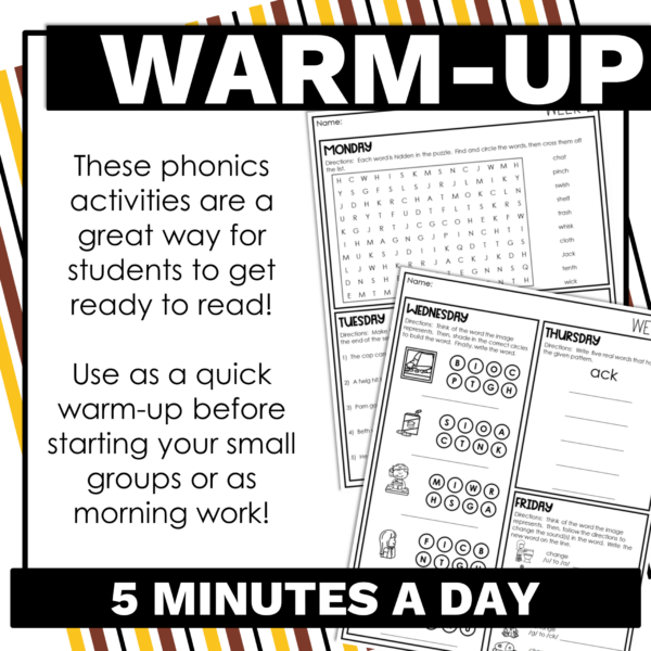 Daily Phonics Activities to Practice Decoding Digraphs Phonics Worksheets - Image 3