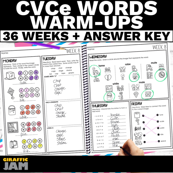 Daily Phonics Activities to Practice Decoding CVCe Words Phonics Worksheets