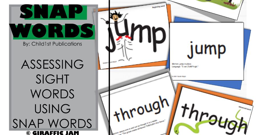 Assessing sight words using snap words