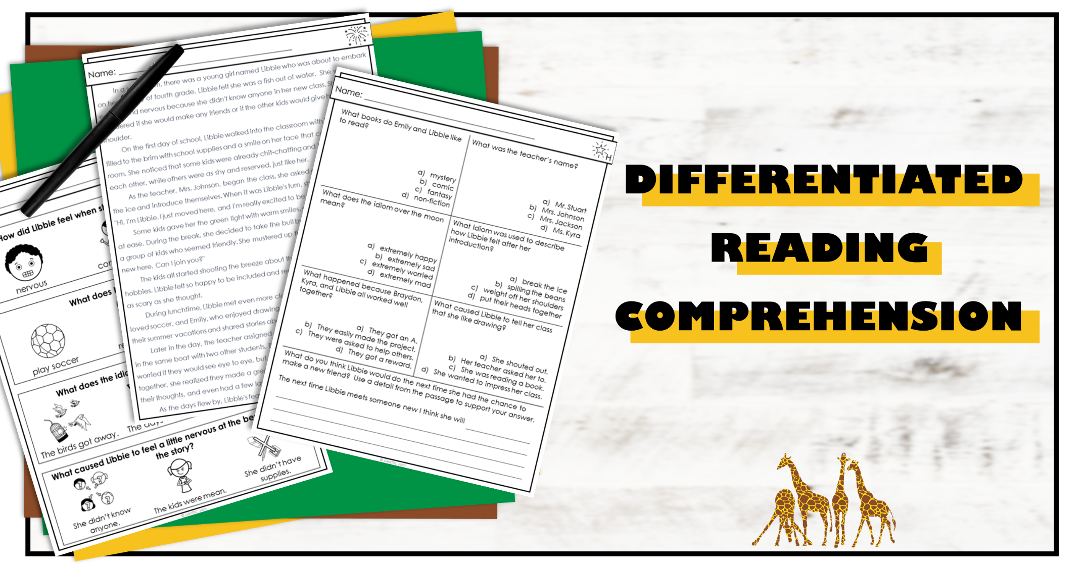 Differentiated Reading Comprehension